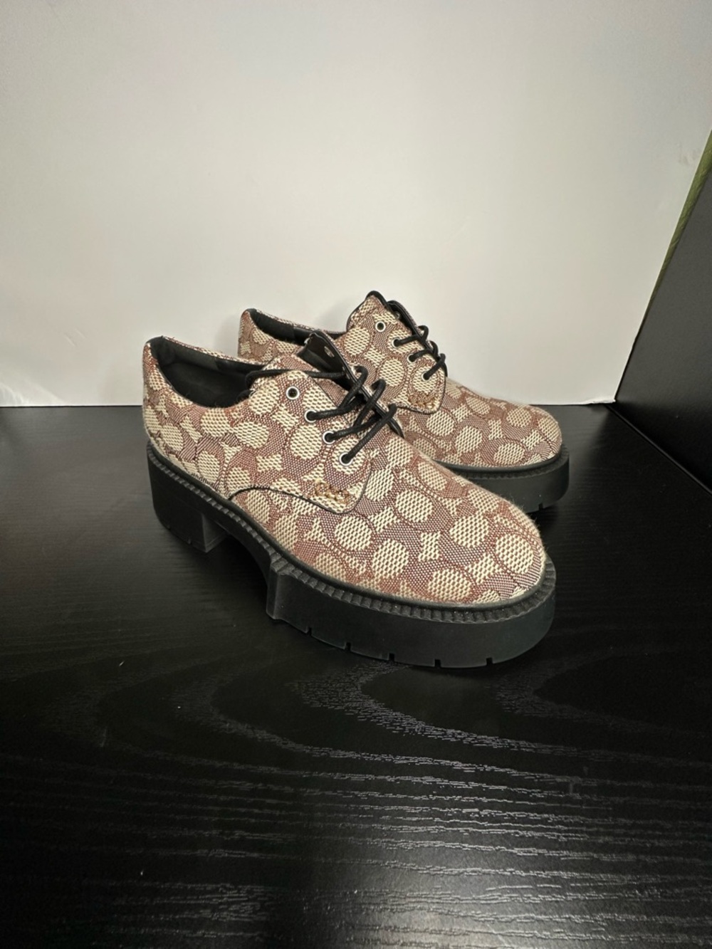 Coach Women's Signature Jacquard Lyla Platform Flats Size 8 M - Picture 3 of 6
